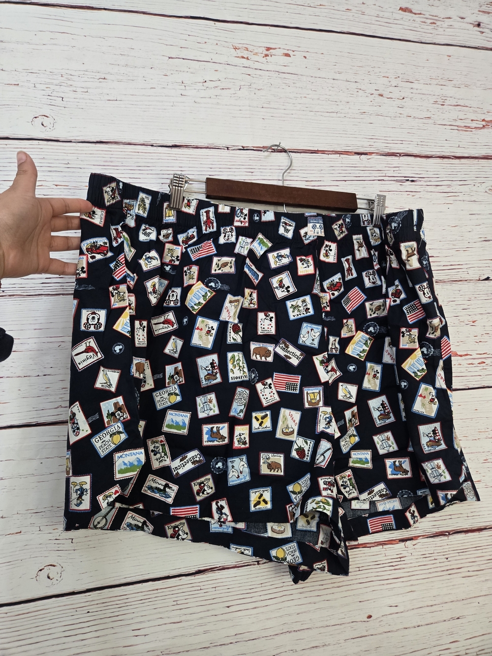 Old Navy x Disney Women’s 3X Mickey USA Print Pajama Boxer Shorts NWT